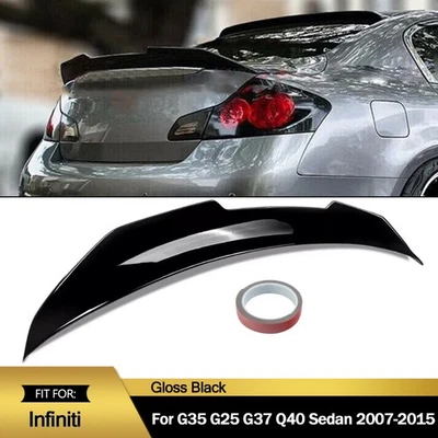 HighKick PSM Style Rear Trunk Spoiler For 2007-15 Infiniti G35 G25 G37 4DR Sedan Foto 1 de 4