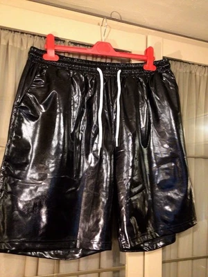 MENS  Leather Look/Wet Look Shorts 36/38”   Gay/Fetish Int. - Image 1 of 4