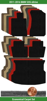 Juego de alfombrillas Velourtex personalizadas para BMW 535i xDrive 2011-2016 (5 piezas) #VD Foto 1 de 4