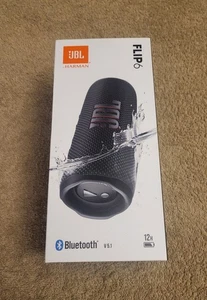 JBL Flip 6 Tragbarer Wasserdichter Bluetooth Lautsprecher - Schwarz - Bild 1 von 8