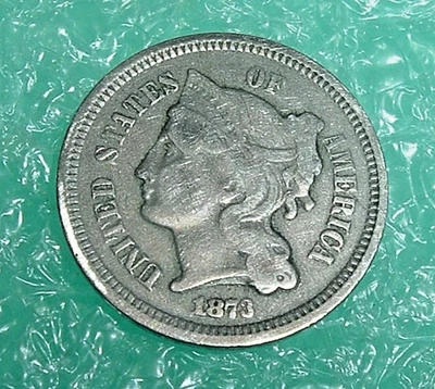 Closed 3 Variety  1873 III Cent NICKEL COIN  *Uncleaned  *FREE SHIPPING - Image 1 of 2