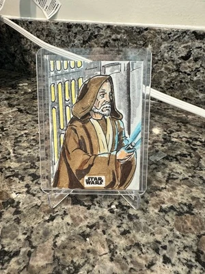 2025 Topps Chrome Star Wars Obi One Artist MIKE LaPERUTO Sketch Card 1/1 - Image 1 of 2