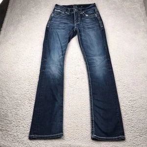 Buckle Black Jeans Mens 29 (29x33) Fit No 3 Bootcut Whiskers Dark Wash Denim - Picture 1 of 16