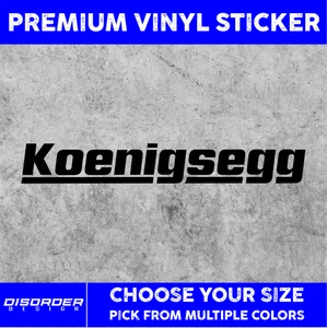 KOENIGSEGG [VINYL STICKER]-for Car/Truck WINDOW-LAPTOP-FOLDER-YOU PCK COLOR/SIZE - Picture 1 of 6