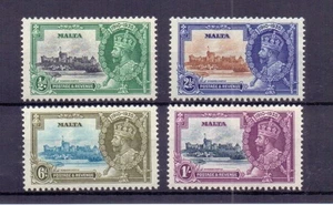 MALTA 1935 SILVER JUBILEE SET ( 4 ) MH CAT £22 - Picture 1 of 2