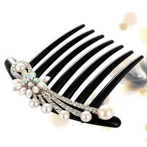 Peine de perlas peines de pelo con joyas Miss Bride para mujer hecho a mano boda - Imagen 1 de 11
