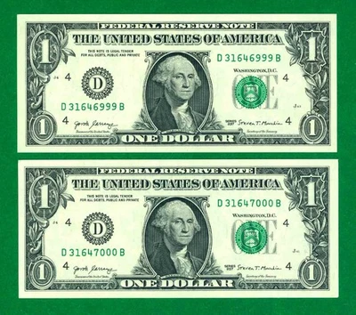 $1 2017 2 D/B BLOCK (w) CLEVELAND CU. P-2. ROLLOVER PAIR 6999-7000 - Image 1 of 3