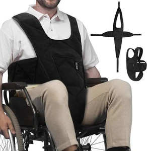 MDSTOP Wheelchair Safety Belt, Anti-Slip Seatbelt, Black1 - Picture 1 of 9