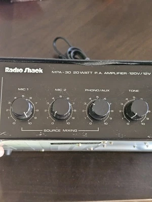 Vintage Radio Shack Mobile PA Amplifier MPA-30. Model 32-2034, 20-Watt, Working. - Image 1 of 4