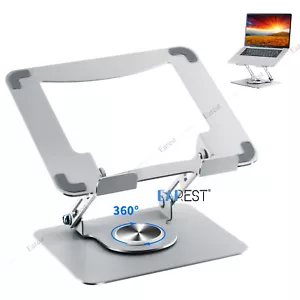 360° Rotating Adjustable Laptop Stand Riser Notebook Computer Holder Desk - Picture 1 of 13