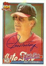 Jeff Torborg autographed baseball card (Chicago White Sox) 1991 Topps #609
