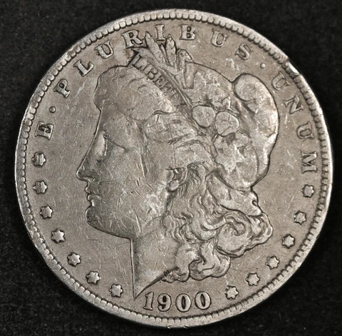 1900-o/cc Morgan Silver Dollar.  Fine.  182166 Cover