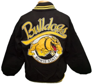 New! ! Big Boy Bowie State Bulldogs University Racing Style Jacket - Picture 1 of 3