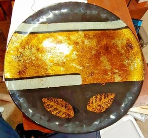 Dale Tiffany Hand Blown Glass Tray - Picture 1 of 7
