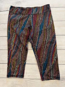 Hurley Leggins Womens Small Bubble Dots Print Cropped Active Lounge Athleisure - Picture 1 of 5