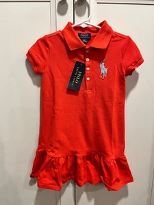 Polo Ralph Lauren girls size 4/4T orange dress - Picture 1 of 3