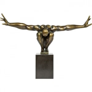 Statua XXL oggetto decorativo atleta scultura statua uomo moderno bronzo marmo KARE 3046 - Foto 1 di 2