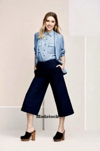 Pantalone Capri donna chi indossa per Target blu gamba larga nuovo senza etichette C445 - Foto 1 di 5