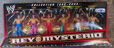 WWE MATTEL REY MYSTERIO COLLECTION 1995-2005 CONJUNTO EM CAIXA BRINQUEDOS R EUA EXCLUSIVO 2010 - Imagem 1 de 4