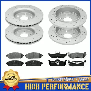 Front & Rear Disc Rotors Brake Pads for 2005 - 2010 Grand Cherokee Commander - Bild 1 von 7