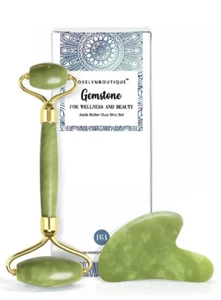 Jade Roller und Gua Sha Set Skin Detox Gesicht Körper, Augen, Hals, Massagegeräte - Bild 1 von 1