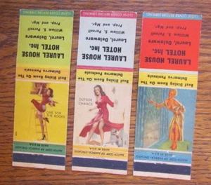 FUNDAS PIN-UP GIRLIE MATCHBOOK: LAUREL HOUSE HOTEL, DELAWARE MATCHCOVERS -B17 - Imagen 1 de 2