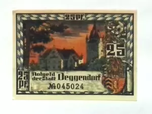 1920 Alemania SEGGENDORF 25 Phennig billete/dinero de emergencia - Imagen 1 de 2