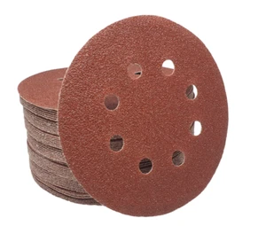 Schleifscheiben Rot Ø 125mm 8 Loch P40-P2000 Klettscheiben Exzenter Klett - Bild 1 von 6