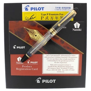 2009 PILOT CUSTOM 823 CLEAR VACUUM-FILLER 14K #15 BROAD NIB FOUNTAIN PEN - Picture 1 of 7