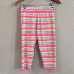 Cat & Jack Girls Sz XL 14/16 Colorful Striped Capri Leggings Stretch - Picture 1 of 9