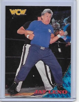 1998 Topps WCW/nWo #41 JAY LENO wrestling rookie Comedian The Tonight Show host - Image 1 of 2