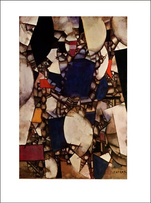 Plato de bellas artes Fernand Leger 1976 estampado vintage mujer en azul 1912 quejumbrando Foto 1 de 3