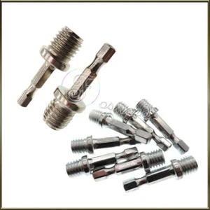 M10 M14 Gewinde Bohrmaschine Adapter 1/4" für Winkelschleifer Polierunterlagen - Bild 1 von 7
