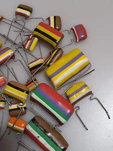 Assorted Lot of 22 Mullard Tropical Fish Capacitors - Vintage Stock - Picture 1 of 5