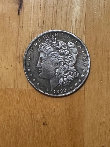 1893 MORGAN SILVER DOLLAR,  VF CONDOTION! Rare date. No mint mark Cover