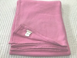 Pottery Barn Kids Pink Woven Twin Blanket - Picture 1 of 6