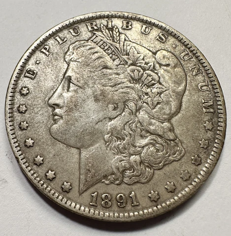 1891 O U.S Morgan Silver Dollar Better Date Premium Choice Grade. #3121 Cover