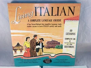 Living Language Italian - 1956 - Records and Box All in Near Mint Condition - Imagen 1 de 5