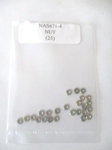 NAS671-4 Hex Nut 7/64-40 Plated Steel - Lot of 25 - Picture 1 of 3