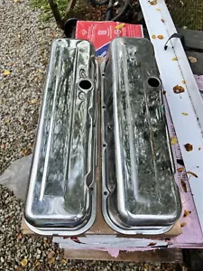 Cubiertas de válvula de bloque grande cromadas Chevrolet 396 427 454 - Imagen 1 de 14