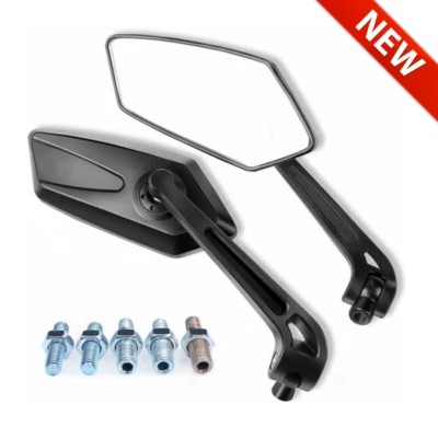 Spiegel Set Paar Spiegelset für Roller Motorrad Quad universal M8 M10 Gewinde - Bild 1 von 4