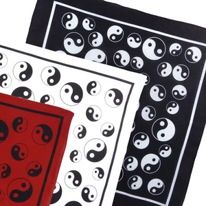 Yin Yang Baumwolle Bandana Taoist Daoist Schal - Bild 1 von 6