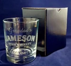 PERSONALISED ENGRAVED JAMESON WHISKEY GLASS BEST MAN FATHER OF THE BRIDE GIFT - Picture 1 of 2