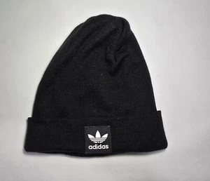 ADIDAS UNISEX ORIGINALS GROVE BEANIE BLACK/ WHITE - Picture 1 of 6