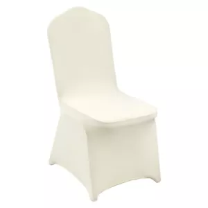 VEVOR 50 Stuhlhussen Spandex Klappstühle Hochzeiten Partys Weiß Stuhlbezug - Bild 1 von 12