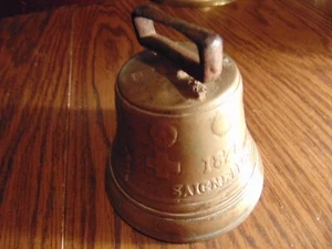 Vintage 1878 Messing Kuh Ziege Glocke Saignelegier Chiantel Fondeur - Bild 1 von 6