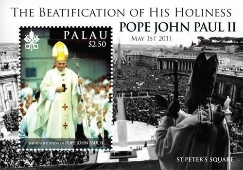 Palau 2011 - Papa Juan Pablo II - Hoja de estampillas de recuerdo - Scott #1047 - MNH Foto 1 de 1