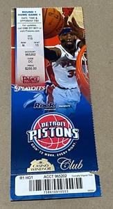 2007 ROUND 1 HOME GAME 1 PLAYOFFS PISTONS VS MAGIC TICKET STUB SIGNED DALE DAVIS - Picture 1 of 4