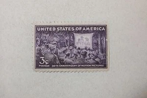 $0.03 Cents 50th Anniversary of Motion Pictures Stamp - Picture 1 of 1