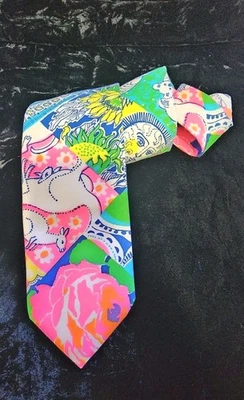 RARE Retro 60’s/70’s Vintage Lilly Pulitzer Men’s Tie, Palm Beach Fashion  - Image 1 of 4